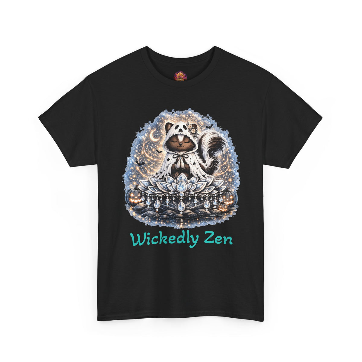 Sterling the Ghost Skunk T-Shirt – Wickedly Zen Cute Halloween Skunk Tee