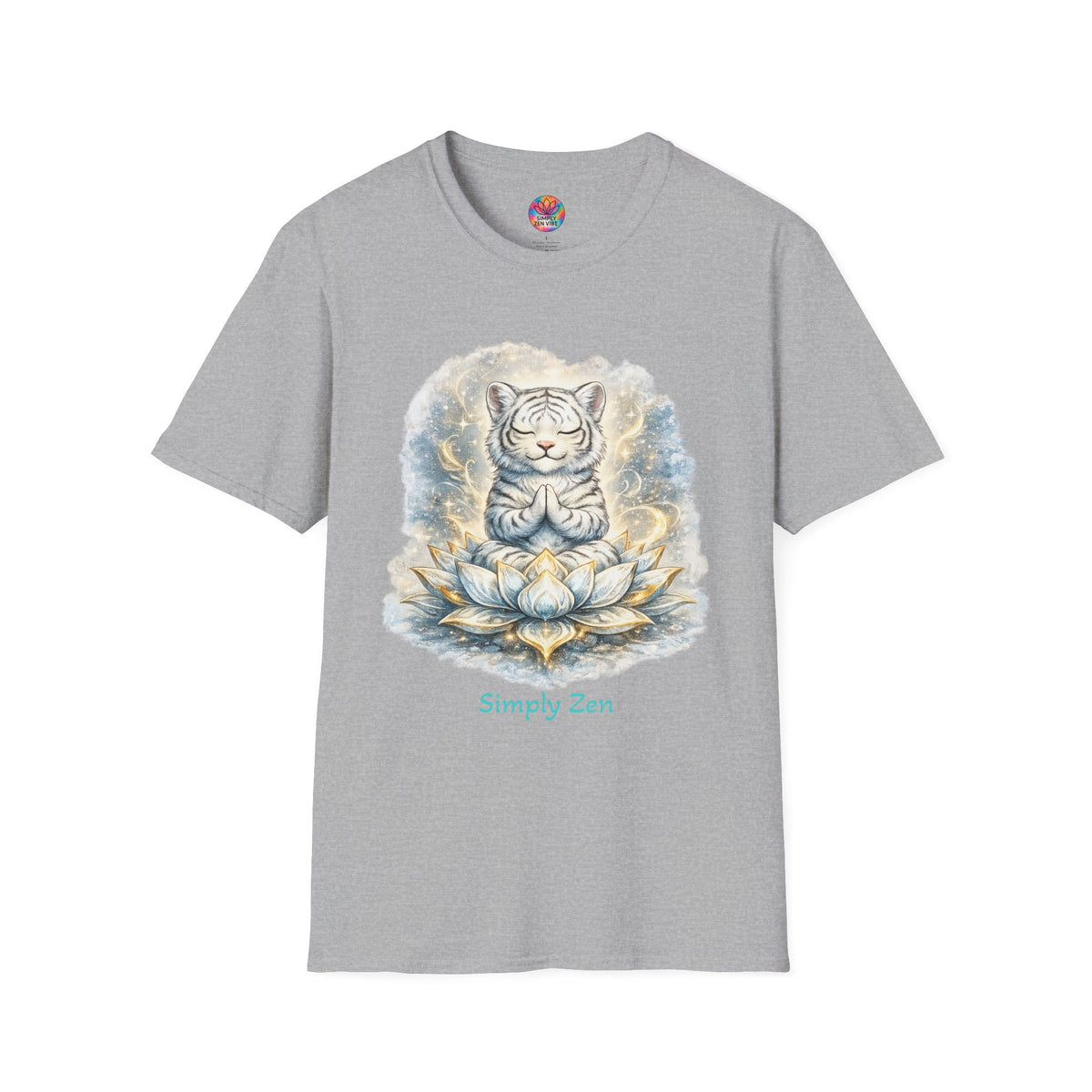 Shiro the Noble White Tiger T-Shirt | Noble Spirit & Inner Strength Tee | Simply Zen Vibe