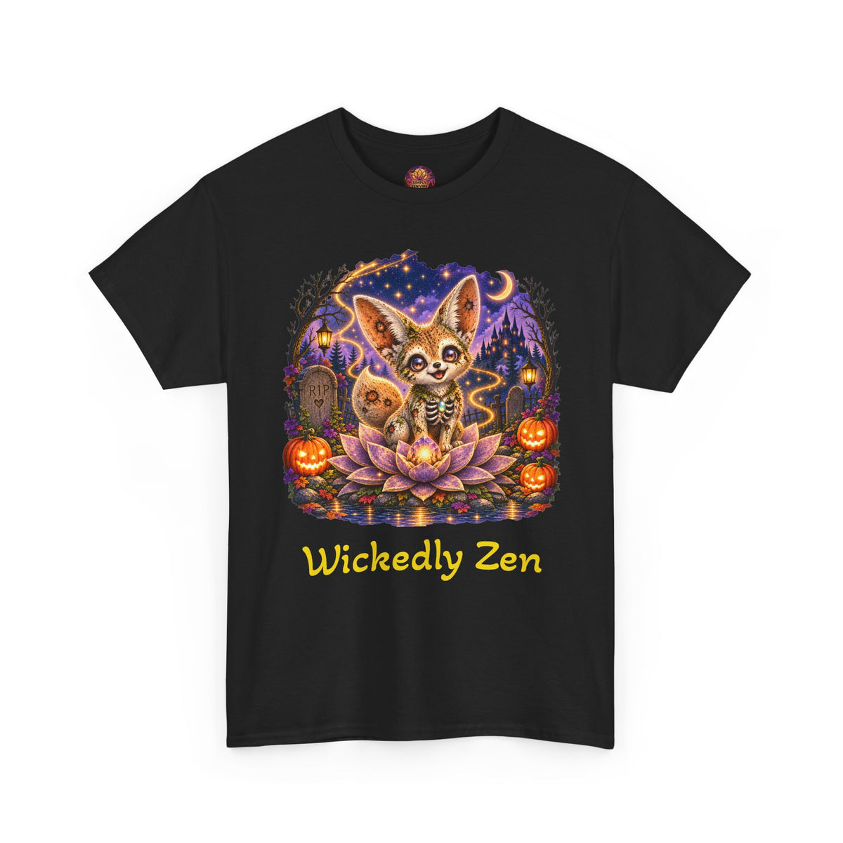 Glimmer the Zombie Fennec Fox Halloween T-Shirt | Wickedly Zen