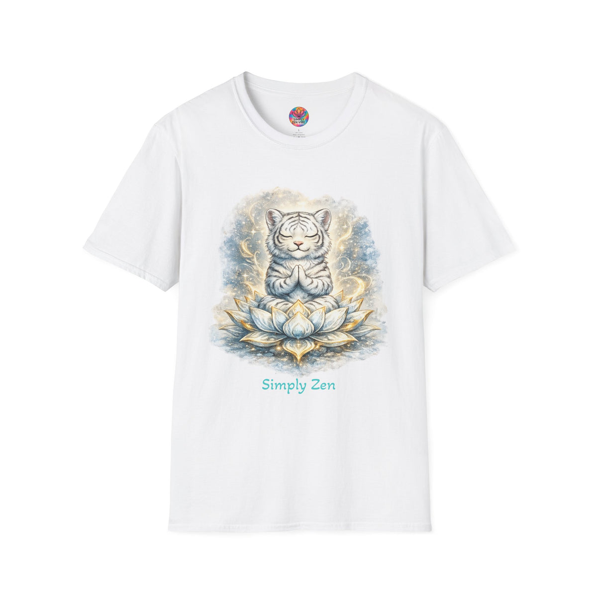 Shiro the Noble White Tiger T-Shirt | Noble Spirit & Inner Strength Tee | Simply Zen Vibe