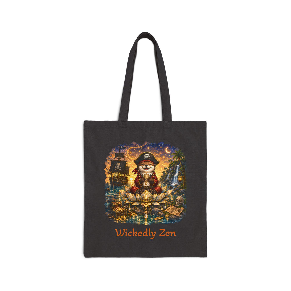 Sunny the Pirate Otter Tote Bag – Cute Halloween Canvas Tote | Wickedly Zen