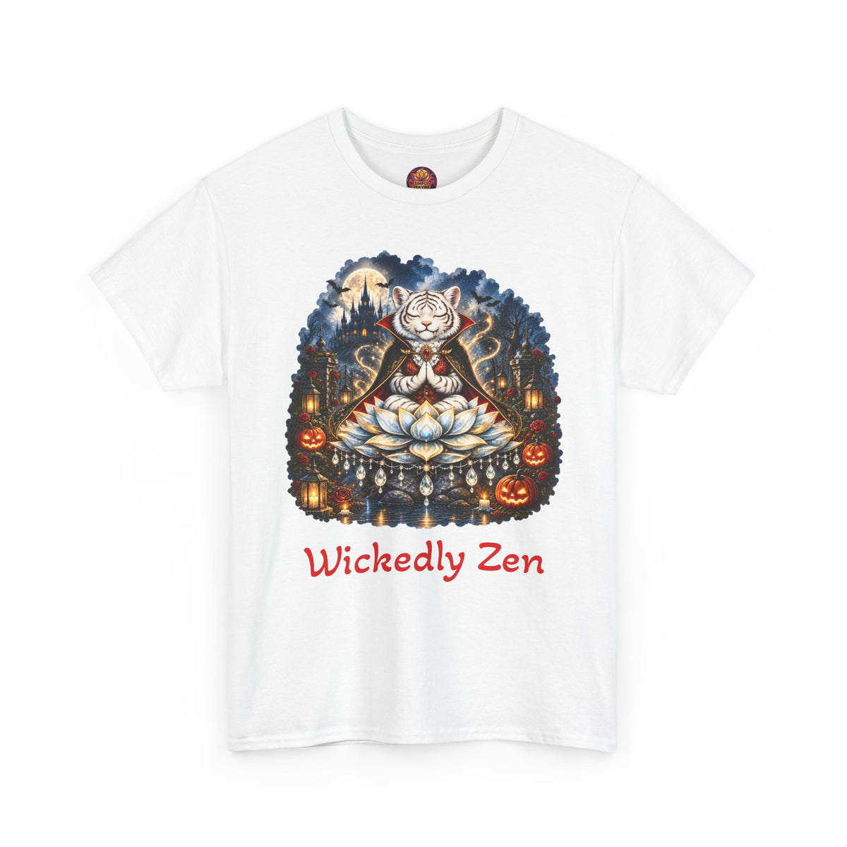 Shiro the Vampire White Tiger T-Shirt – Wickedly Zen Halloween Tiger Tee