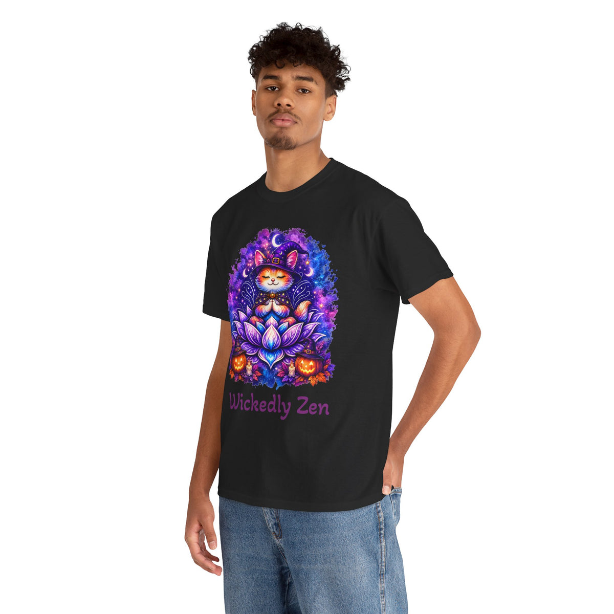 Luna the Witch Kitten Halloween T-Shirt | Wickedly Zen
