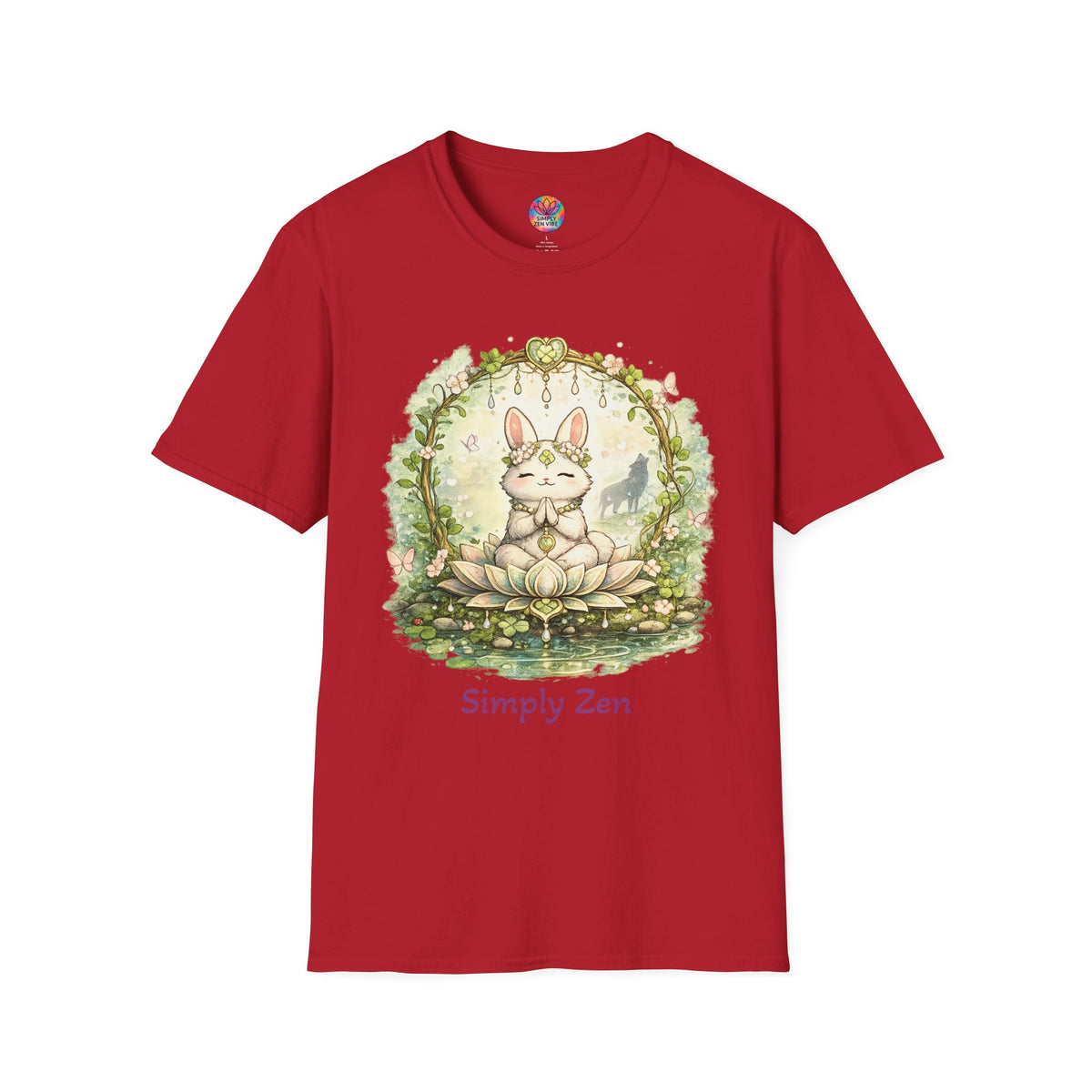 Clover the Hopeful Bunny T-Shirt | Cute Zen Bunny Meditation Shirt | Simply Zen Vibe