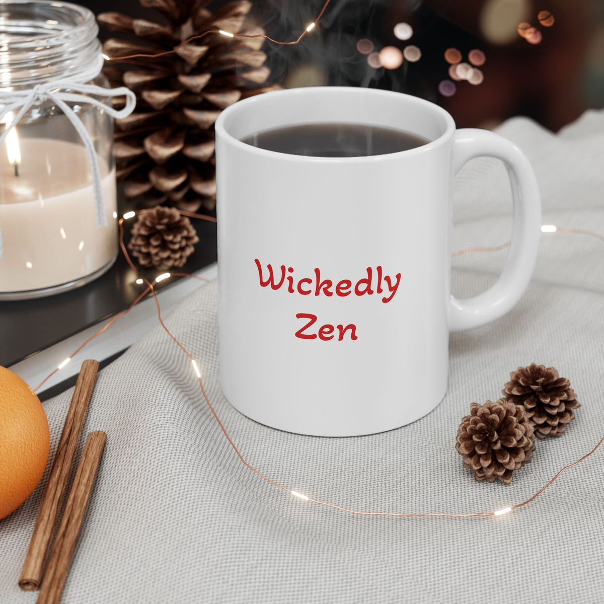 Shiro the Vampire White Tiger Mug – Cute Halloween Tiger Coffee Mug | Wickedly Zen Ceramic Mug | Spooky Vampire Gift