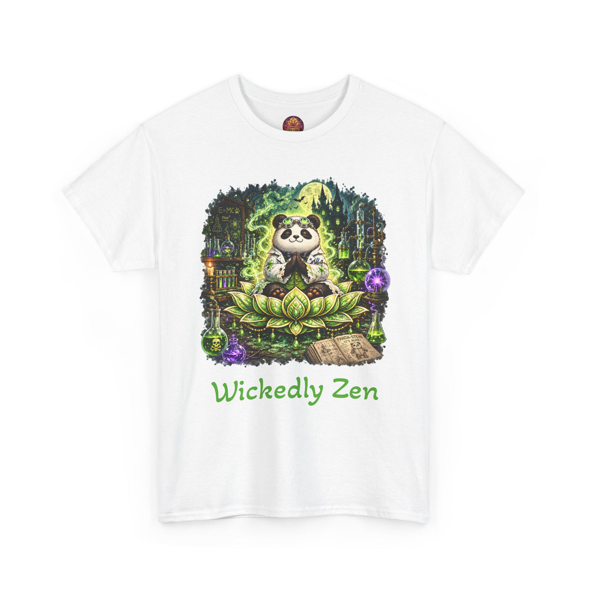 Bamboo the Mad Scientist Panda Halloween T-Shirt | Wickedly Zen