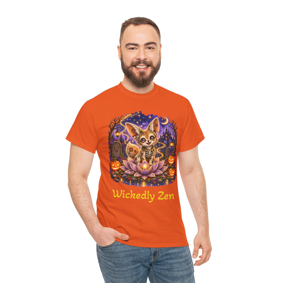 Glimmer the Zombie Fennec Fox Halloween T-Shirt | Wickedly Zen