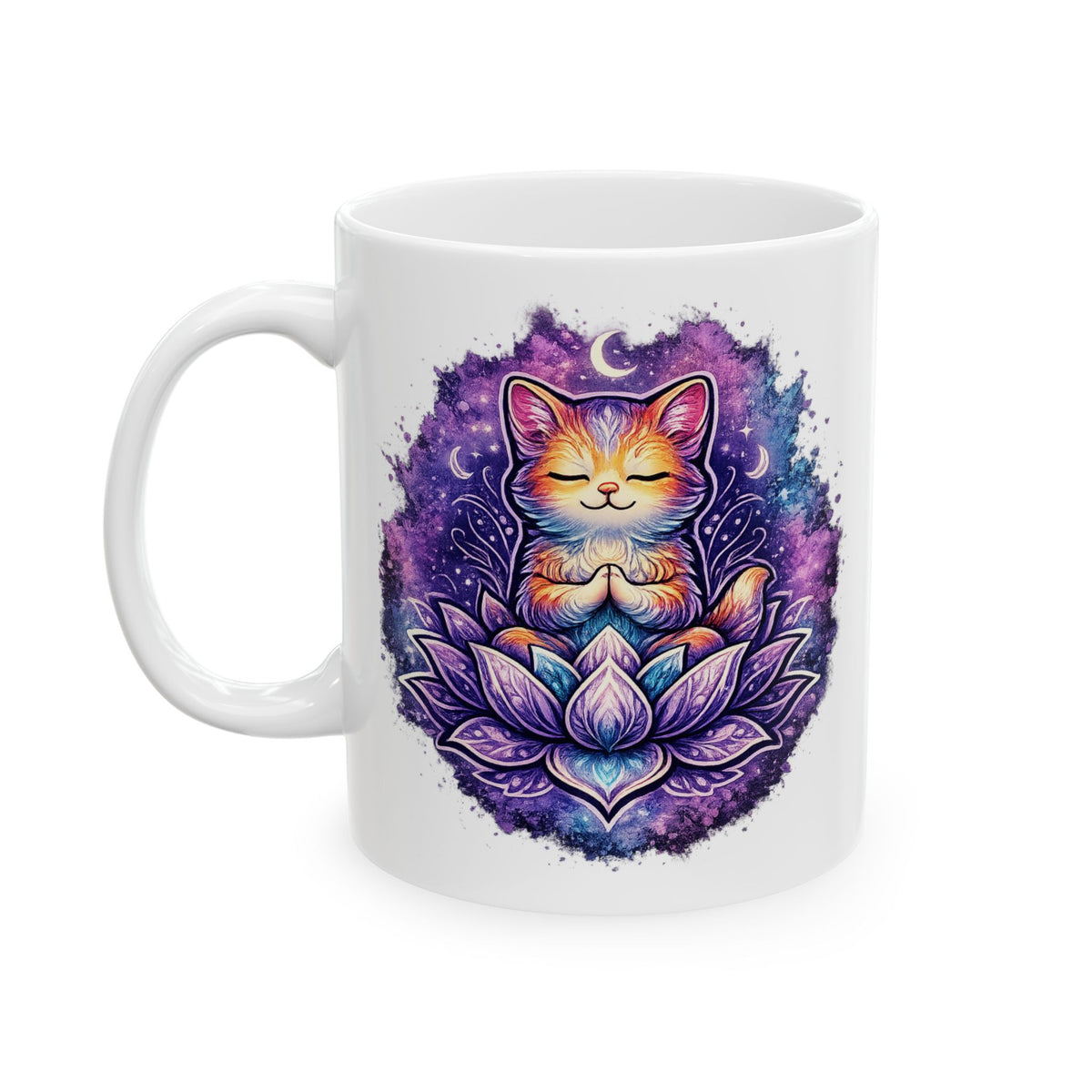 Luna the Serene Kitten Ceramic Mug