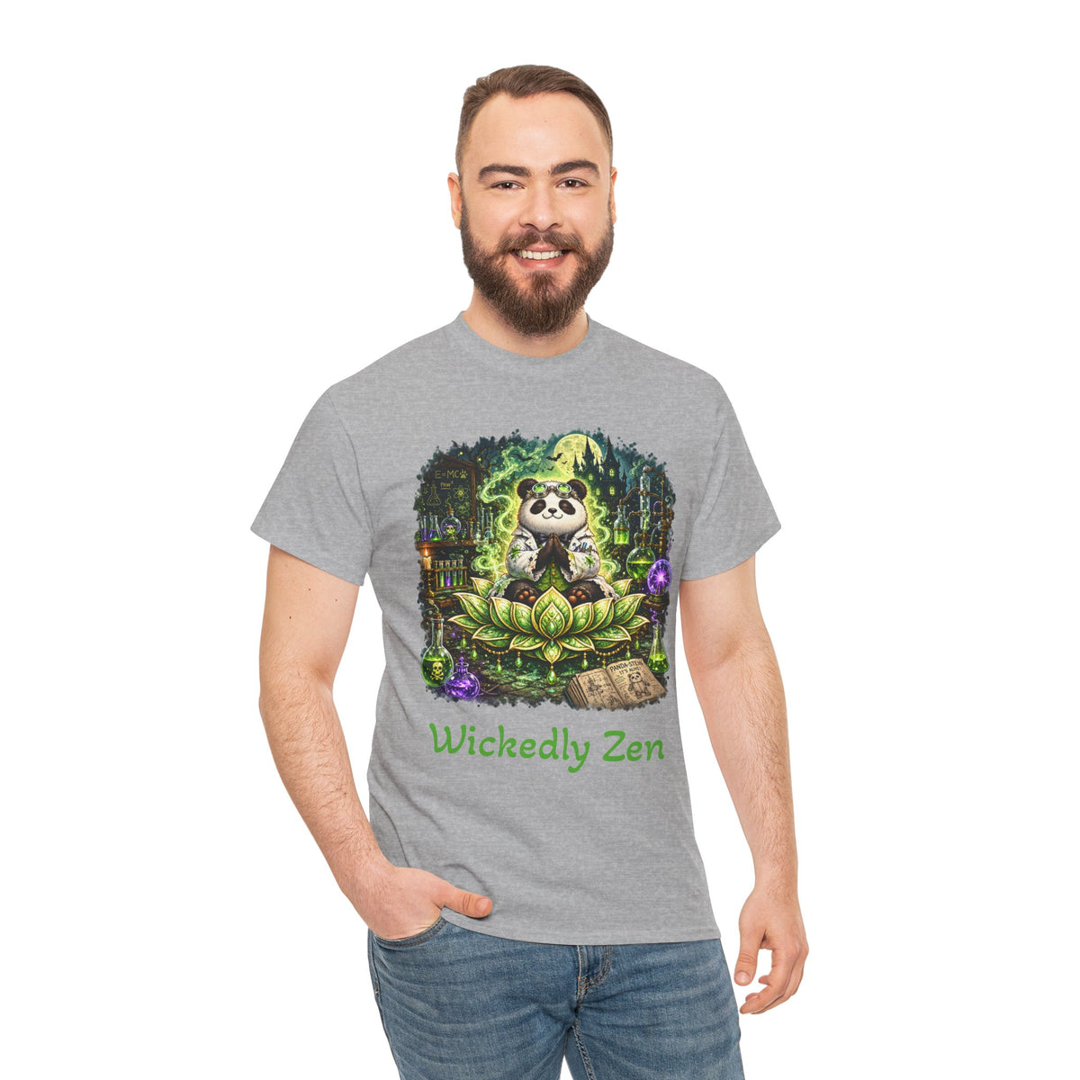 Bamboo the Mad Scientist Panda Halloween T-Shirt | Wickedly Zen