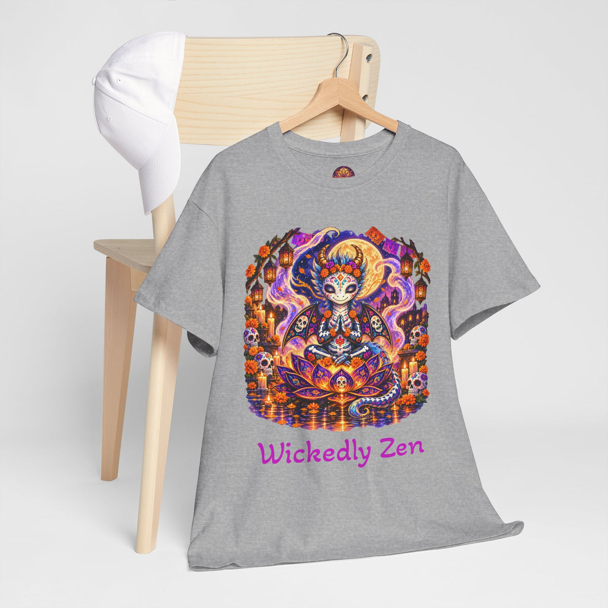 Zephyr the Día de los Muertos Dragon T-Shirt — Wickedly Zen Halloween Tee