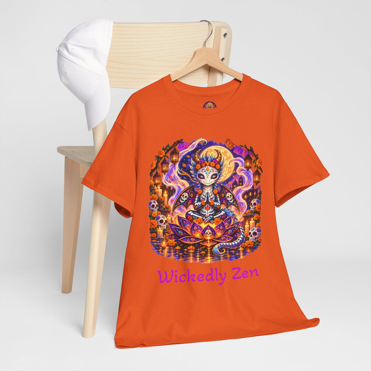 Zephyr the Día de los Muertos Dragon T-Shirt — Wickedly Zen Halloween Tee