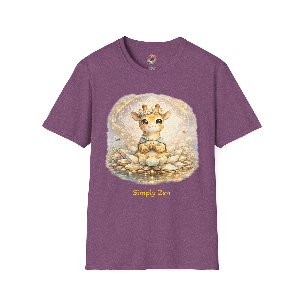 Juniper the Grateful Giraffe T-Shirt | Zen Giraffe Lotus Graphic Tee