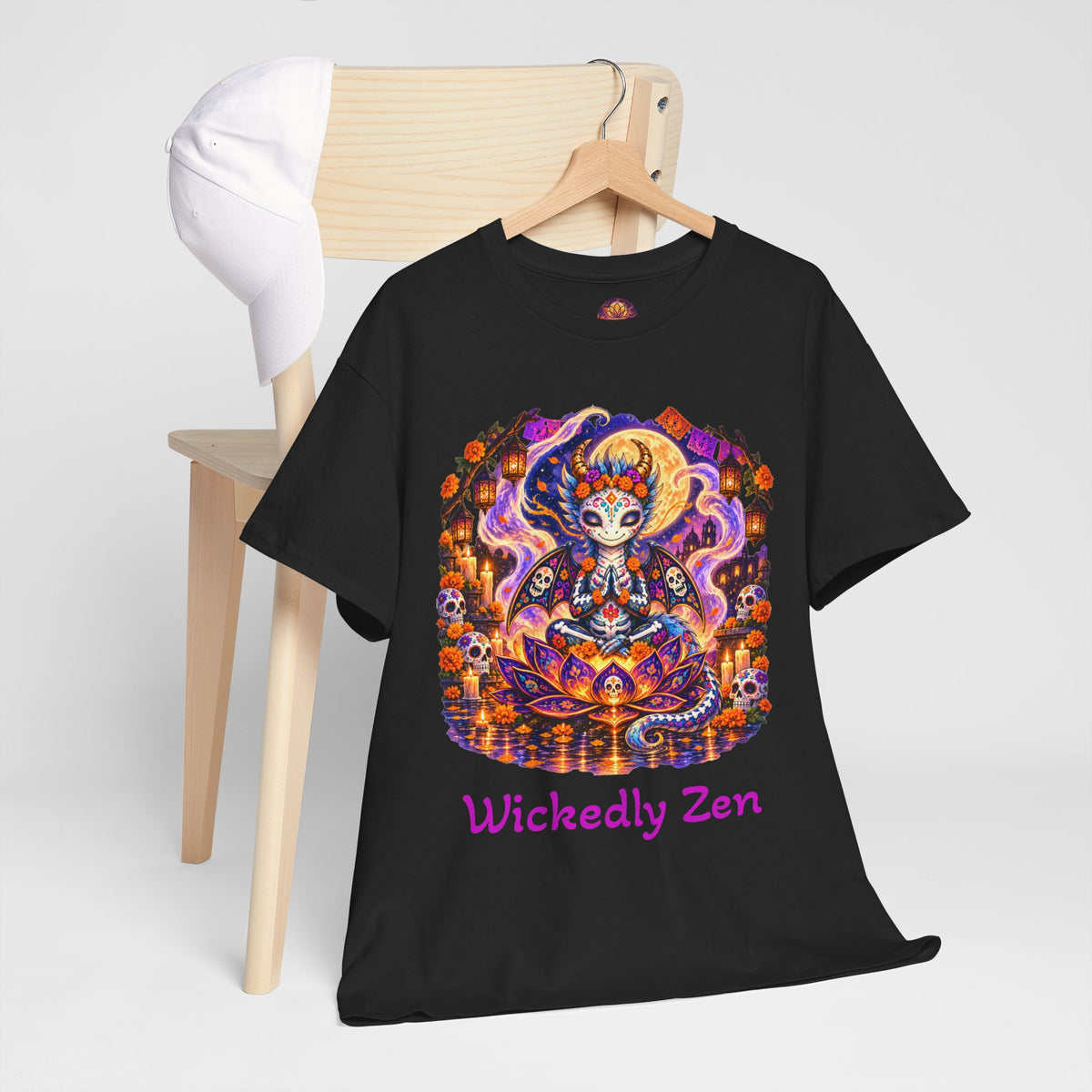 Zephyr the Día de los Muertos Dragon T-Shirt — Wickedly Zen Halloween Tee