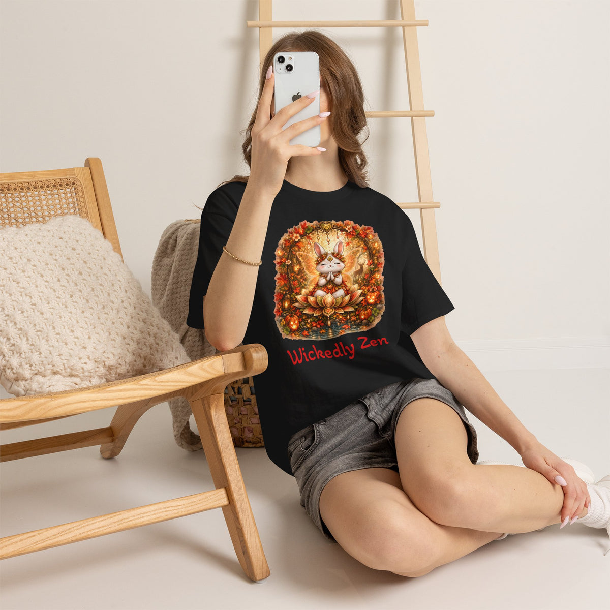 Clover the Autumn Fairy Bunny Halloween T-Shirt | Wickedly Zen