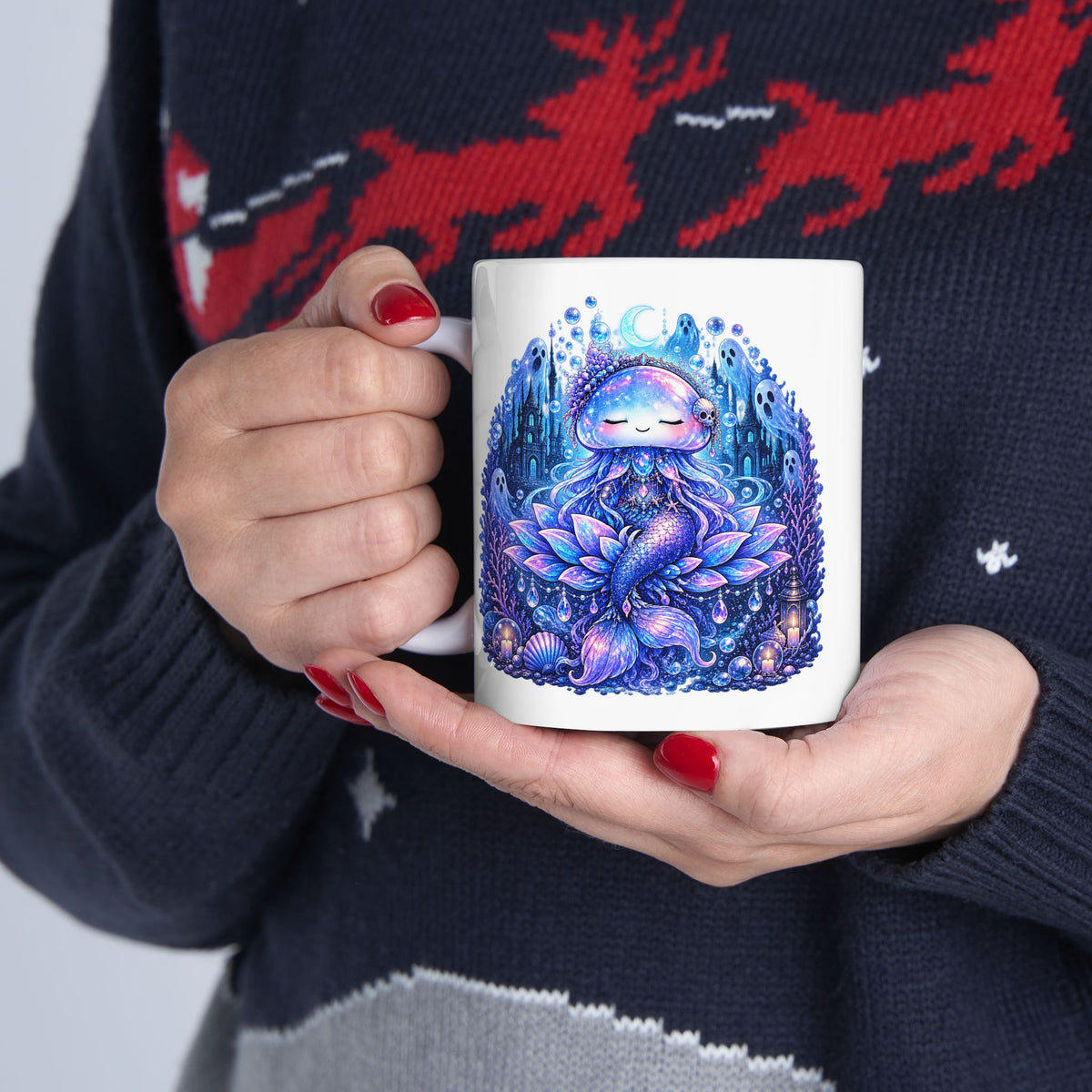Aurelia the Haunted Mermaid Mug – Cute Spooky Halloween Ceramic Mug | Wickedly Zen
