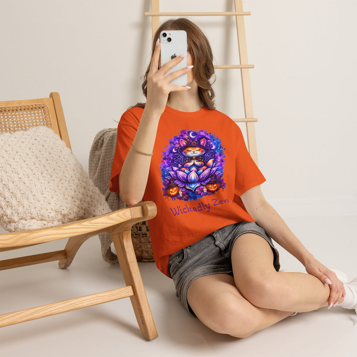 Luna the Witch Kitten Halloween T-Shirt | Wickedly Zen