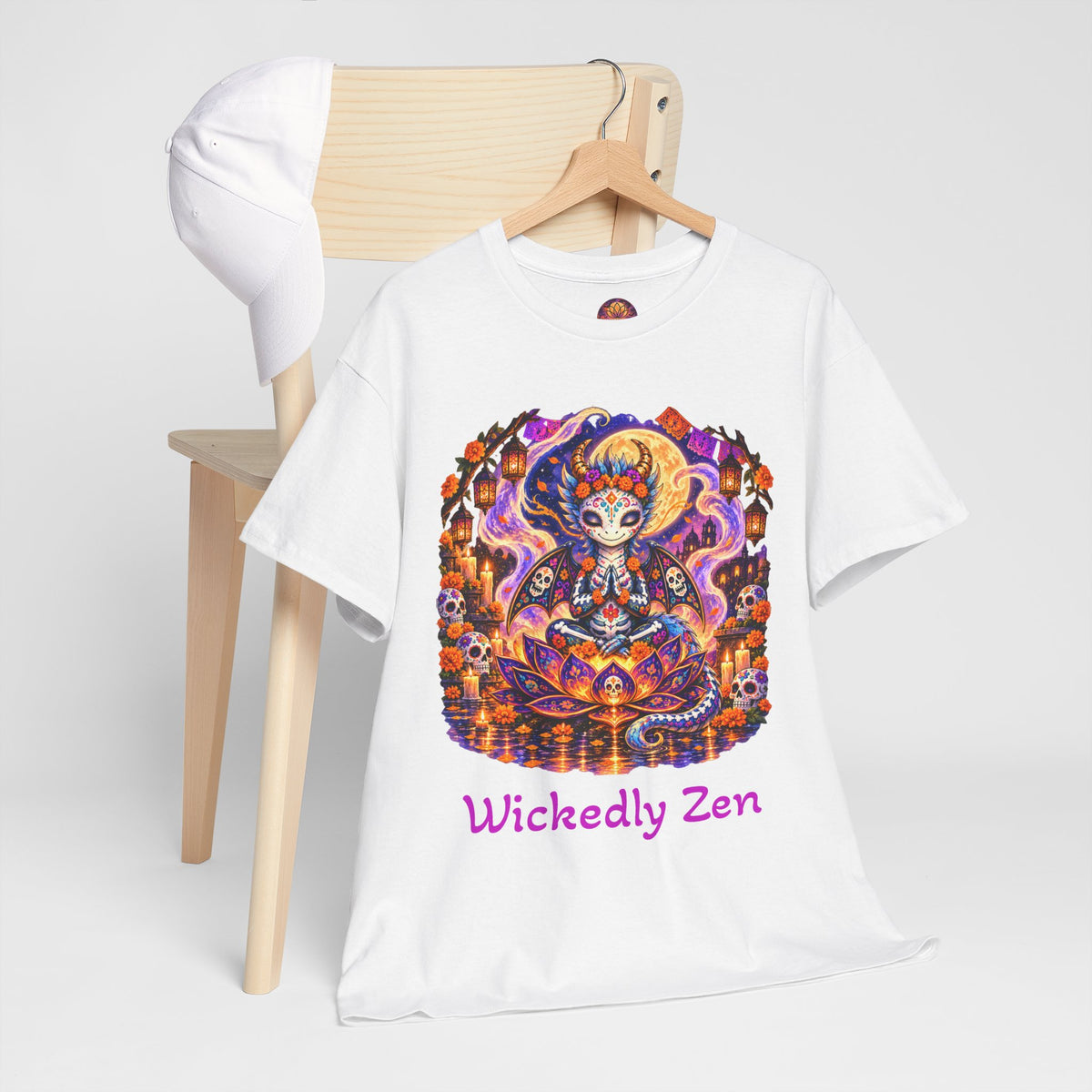 Zephyr the Día de los Muertos Dragon T-Shirt — Wickedly Zen Halloween Tee