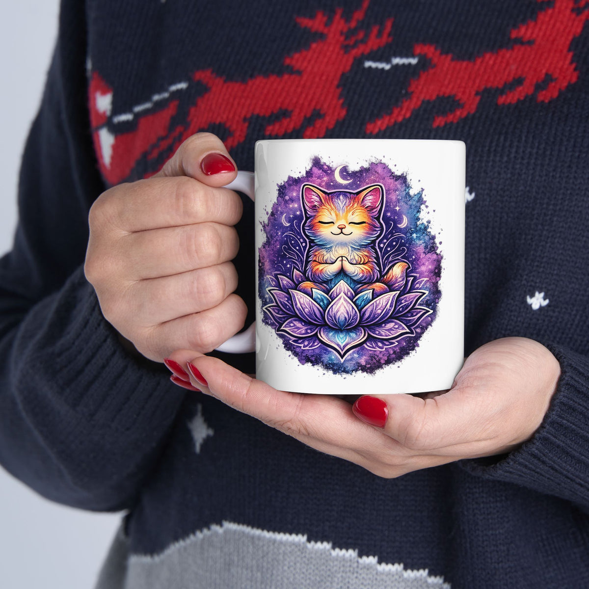 Luna the Serene Kitten Ceramic Mug