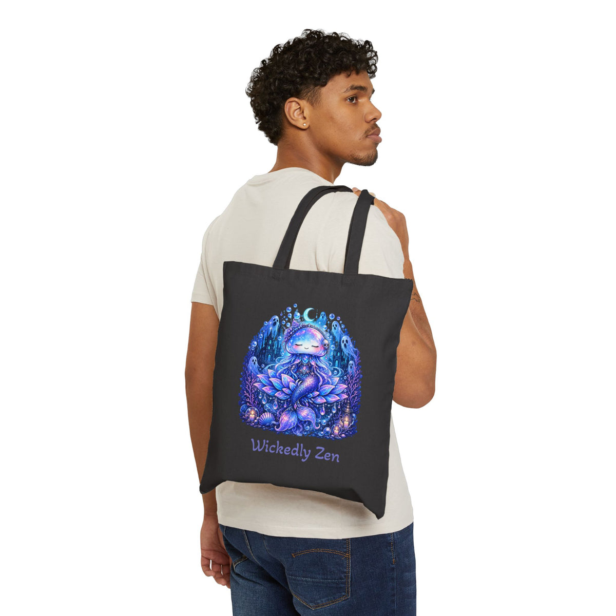 Aurelia the Haunted Mermaid Tote Bag | Wickedly Zen Halloween Tote