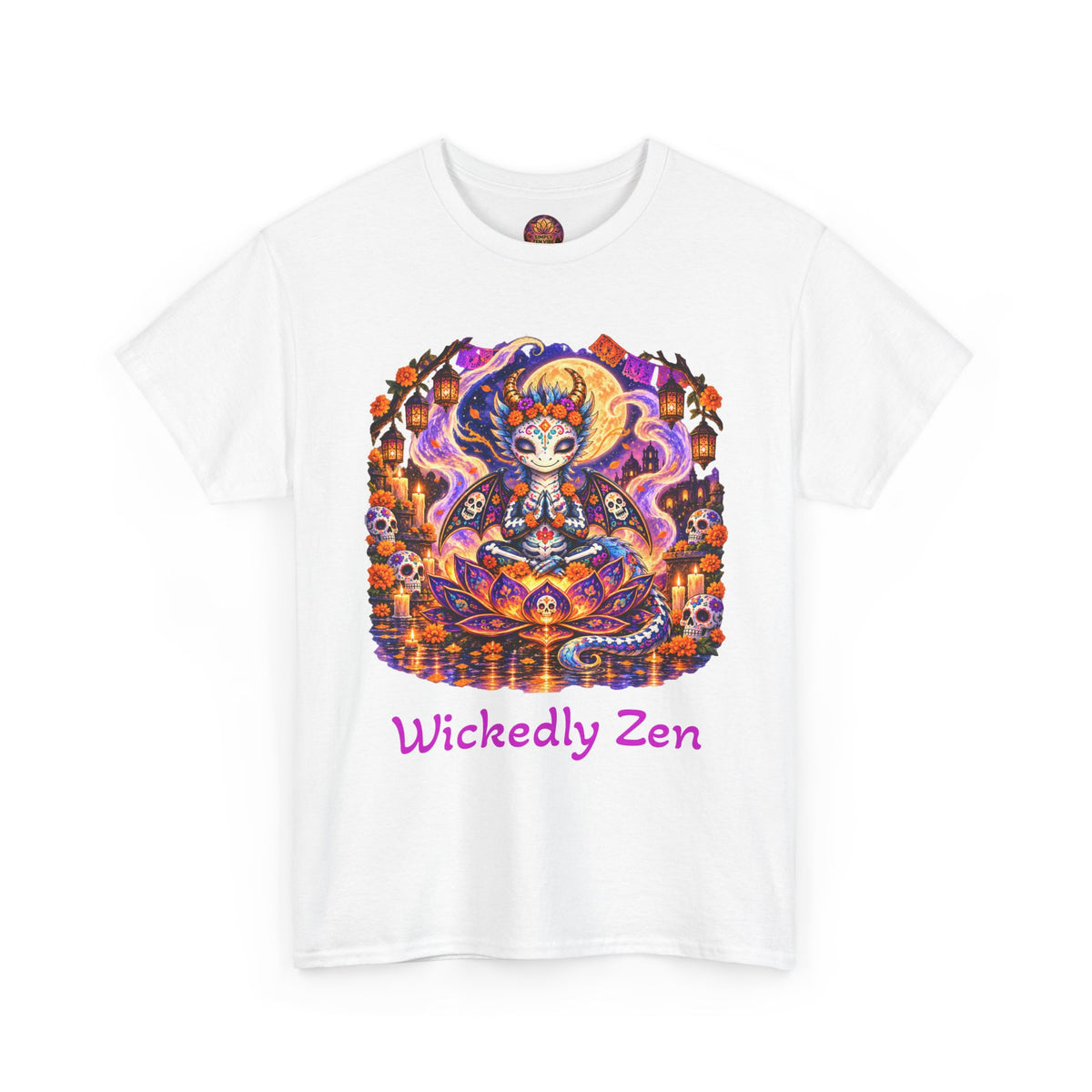 Zephyr the Día de los Muertos Dragon T-Shirt — Wickedly Zen Halloween Tee