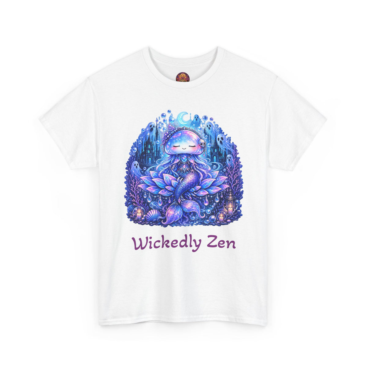 Aurelia the Haunted Mermaid Jellyfish Halloween T-Shirt | Wickedly Zen