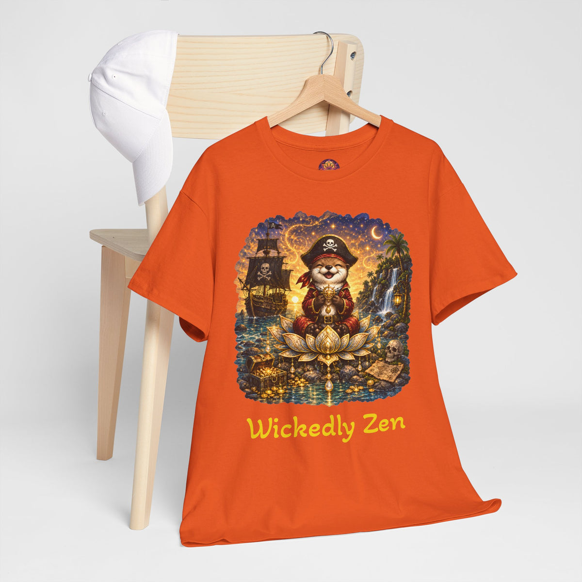 Sunny the Pirate Otter T-Shirt — Wickedly Zen Halloween Tee | Cute Pirate Otter Shirt