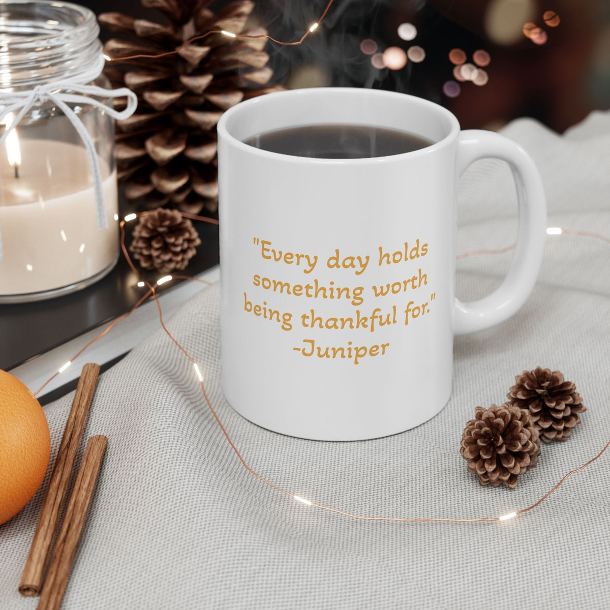 Juniper the Grateful Giraffe Mug | Gratitude Lotus Ceramic Mug