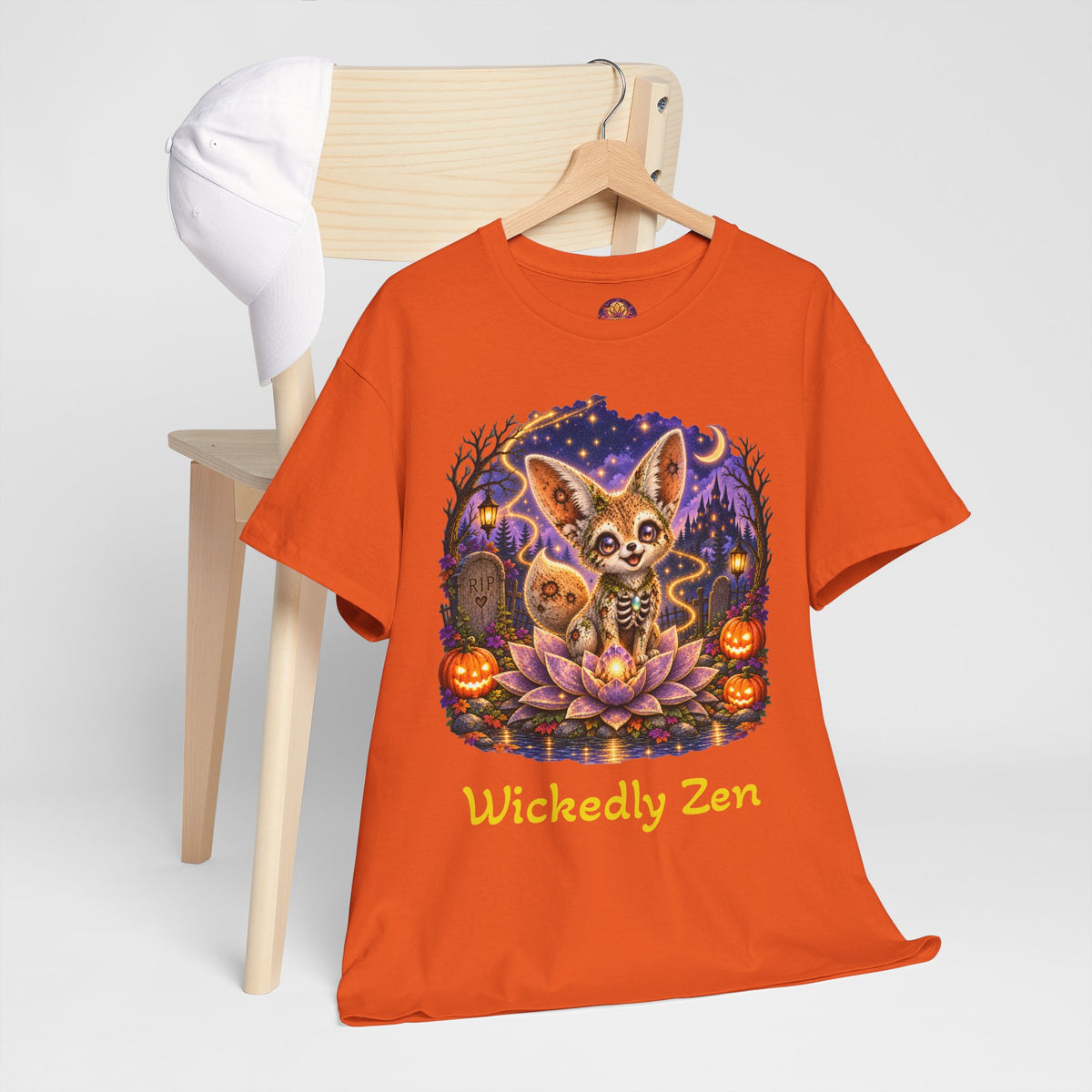Glimmer the Zombie Fennec Fox Halloween T-Shirt | Wickedly Zen