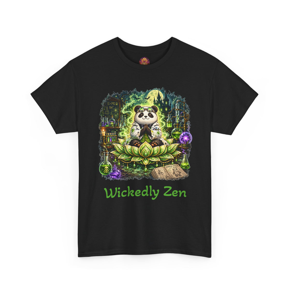 Bamboo the Mad Scientist Panda Halloween T-Shirt | Wickedly Zen