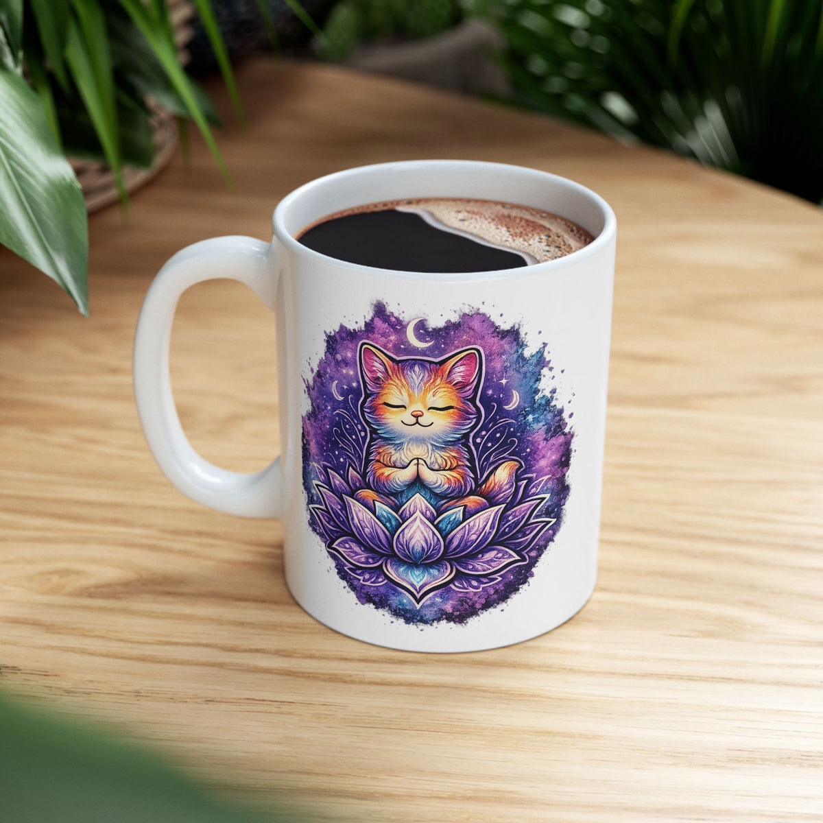 Luna the Serene Kitten Ceramic Mug