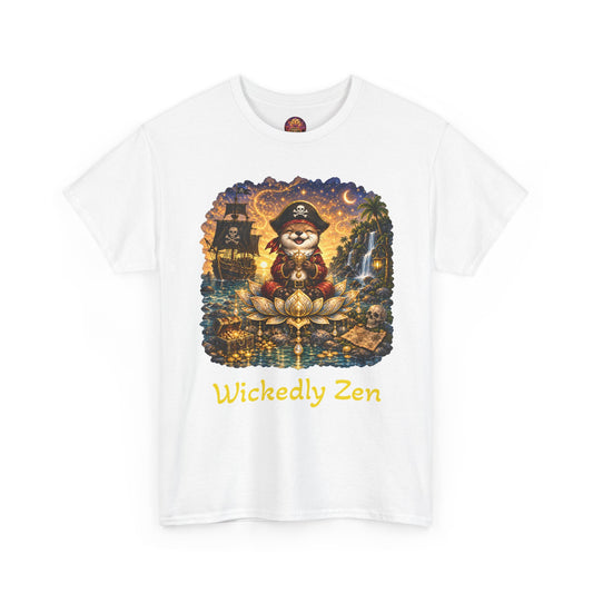 Sunny the Pirate Otter T-Shirt — Wickedly Zen Halloween Tee | Cute Pirate Otter Shirt