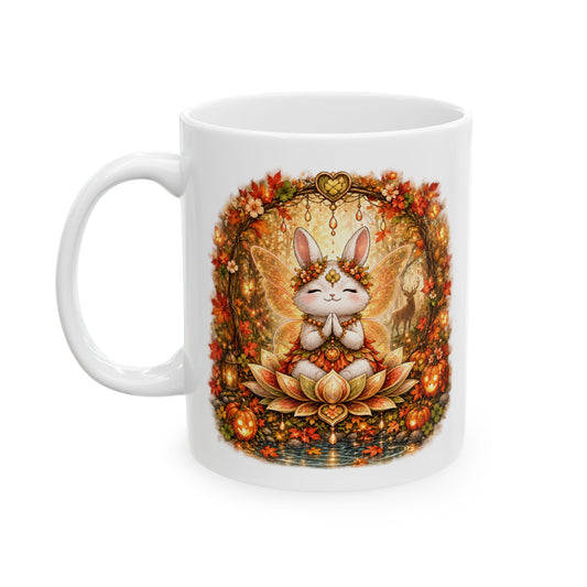 Clover the Autumn Fairy Bunny Halloween Mug – Wickedly Zen Cute Fall Ceramic Coffee Mug