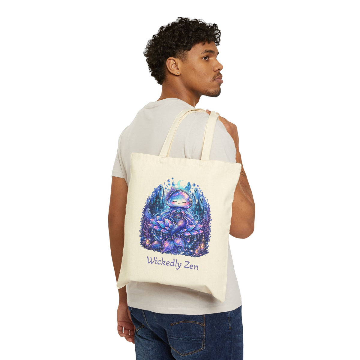 Aurelia the Haunted Mermaid Tote Bag | Wickedly Zen Halloween Tote
