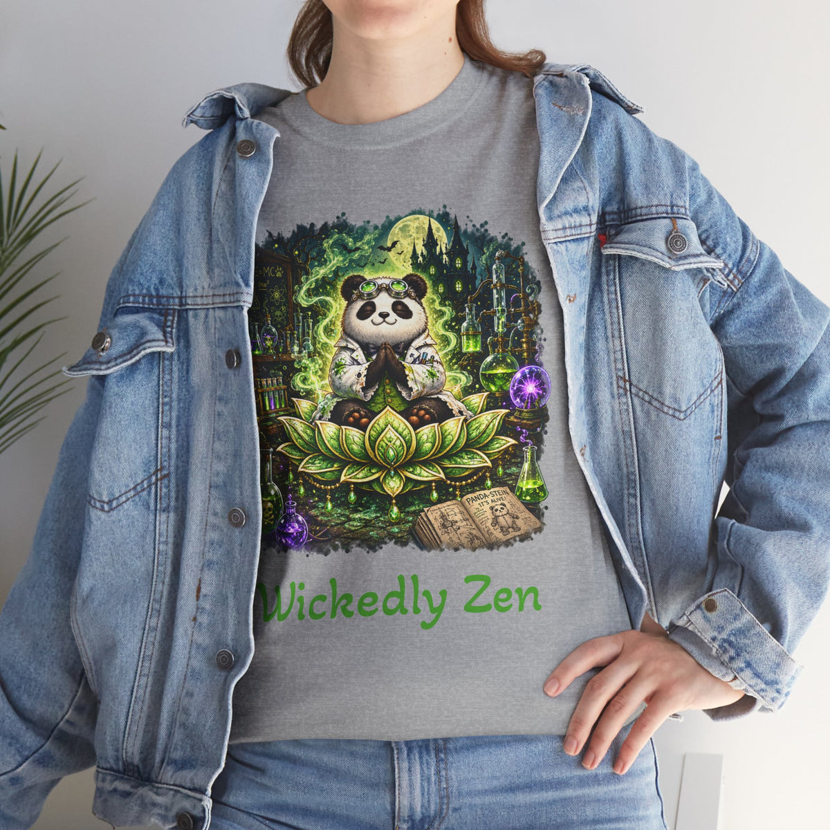 Bamboo the Mad Scientist Panda Halloween T-Shirt | Wickedly Zen