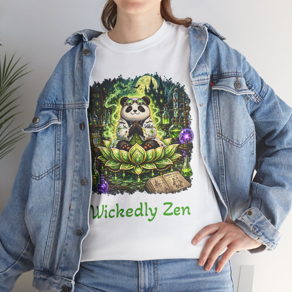 Bamboo the Mad Scientist Panda Halloween T-Shirt | Wickedly Zen