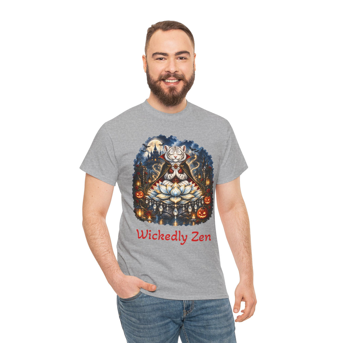 Shiro the Vampire White Tiger T-Shirt – Wickedly Zen Halloween Tiger Tee