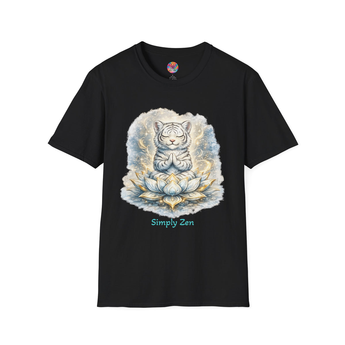 Shiro the Noble White Tiger T-Shirt | Noble Spirit & Inner Strength Tee | Simply Zen Vibe