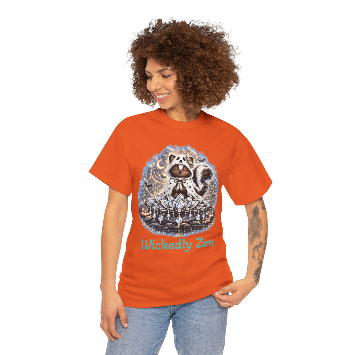 Sterling the Ghost Skunk T-Shirt – Wickedly Zen Cute Halloween Skunk Tee